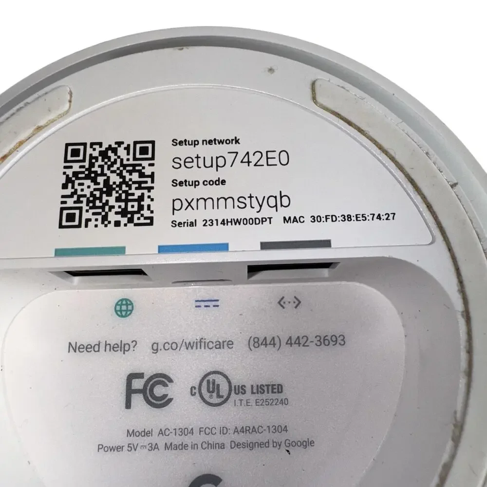 GOOGLE WIFI AC1304 AC1200 MESH ROUTER 2 PACK WHITE DUAL BAND ETHERNET NODES